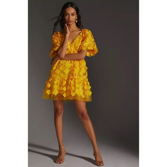 NOT FOR SALEAnthropologie Delfi Floral Textured Mini Dress NOT FOR SALEAnthropologie Delfi Floral Textured Mini Dress